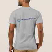 灰色のヒースのワイシャツgrdのロゴ tシャツ (裏面)