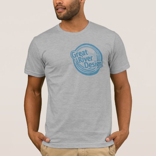 灰色のヒースのワイシャツgrdのロゴ tシャツ (正面)