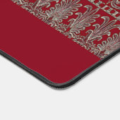 灰色のビクトリアン装飾模様 デスクマット (コーナー)