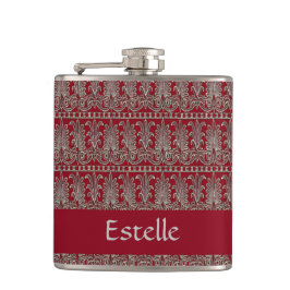 灰色のビクトリアン装飾模様 フラスク