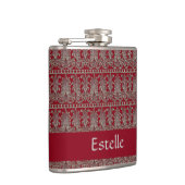 灰色のビクトリアン装飾模様 フラスク (右)