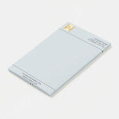 灰色のビジネスロゴのレターヘッド ポストイット (アングル)