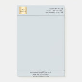 灰色のビジネスロゴのレターヘッド ポストイット (正面)