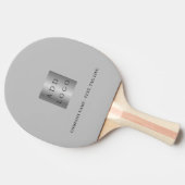 灰色のビジネスロゴ文字スローガン 卓球ラケット (横)