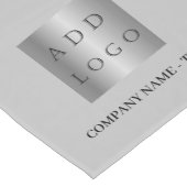 灰色のビジネスロゴ文字 ショートテーブルランナー (コーナー)