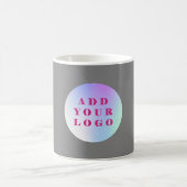 灰色のビジネスロゴ コーヒーマグカップ (中央)