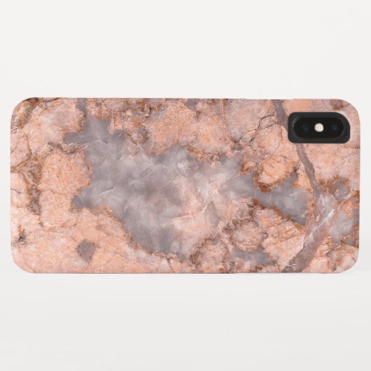 灰色のピンクの大理石 Case-Mate iPhoneケース (裏面(横))