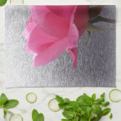 灰色のピンク キッチンタオル (折り畳み)