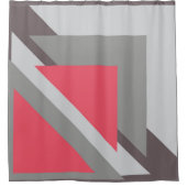 灰色のピンク シャワーカーテン (正面)
