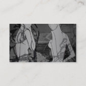 灰色のファッションのスタイリッシュな女性 名刺 (裏面)