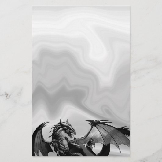 灰色のファンタジー文房具 便箋 (正面)
