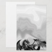 灰色のファンタジー文房具 便箋 (正面/裏面)