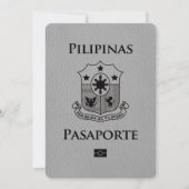 灰色のフィリピンのパスポート日付を保存 セーブザデート (正面)