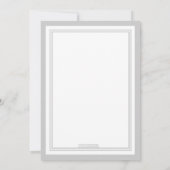 灰色のフォーマルなモノグラムの招待状 招待状 (裏面)