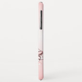 灰色のフクロウとピンクの蘭 Case-Mate iPhoneケース (裏面/左)