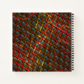 灰色の'フレーム目'、グレーズ、正方形または赤いグリッド。 ノートブック (裏面)