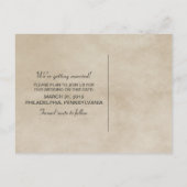 灰色のフローララブバード日付はがき保存 案内ポストカード (裏面)