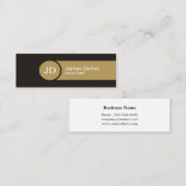 灰色のブラウンのモノグラムのコンサルタントの名刺 スキニー名刺 (正面/裏面)