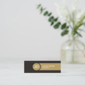 灰色のブラウンのモノグラムのコンサルタントの名刺 スキニー名刺 (スタンド正面)