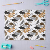 灰色のブラウンの黒いニュートラルの葉 薄葉紙 (クラフト)