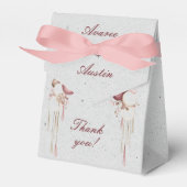 灰色のブルゴーニュと白の風船とランタン フェイバーボックス (正面サイド)