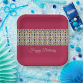 灰色のブルゴーニュ ペーパープレート (パーティー)