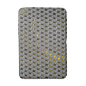 灰色のプレート、長方形下の金色の画像 バスマット (正面縦)