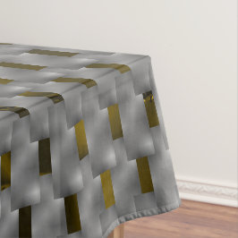 灰色のプレート、長方形下の黄色い画像 テーブルクロス