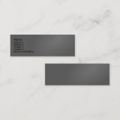 灰色のプロフィールカード# 1 スキニー名刺 (正面/裏面)