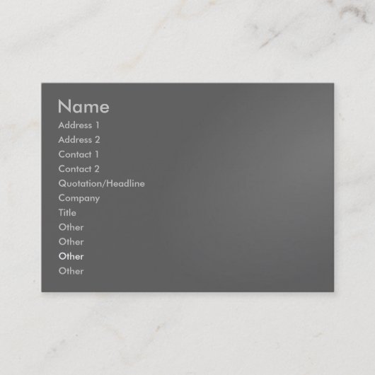 灰色のプロフィールカード# 1 名刺 (正面)