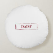 灰色のプードルおもしろいクリスマスドッグと木 ラウンドクッション (裏面)