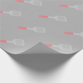 灰色のヘラ用具 ラッピングペーパー (角)