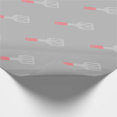 灰色のヘラ用具 ラッピングペーパー (角)