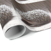 灰色のベビーのハリネズミ ラッピングペーパー (ロールコーナー)