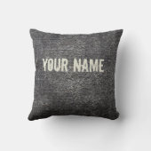 灰色のベロアの無煙炭のカーペットヴィンテージ敷物 クッション (裏面)