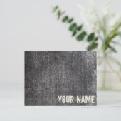 灰色のベロアの無煙炭のカーペットヴィンテージ敷物 シーズンポストカード (スタンド正面)