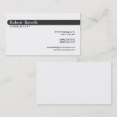 灰色のホワイトコンモダンサルタント名刺 名刺 (正面/裏面)