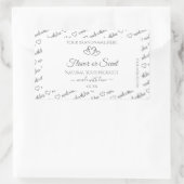 灰色のホワイトワードクラウド製品ラベルかわいいハート 長方形シール (バッグ)