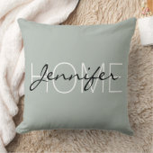 灰色のホームモノグラム クッション (ブランケット)