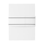 灰色のボーダーを持つ招待状用帯 招待状ベリーバンド (裏面例)