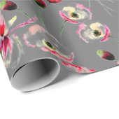 灰色のポップパターン ラッピングペーパー (ロールコーナー)