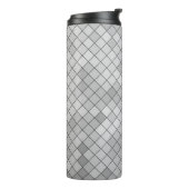 灰色のポリゴンイラストレーション。トリアで構成されます。 タンブラー (回転左)