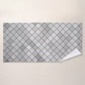 灰色のポリゴンイラストレーション。トリアで構成されます。 バスタオル (バスタオル)