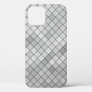 灰色のポリゴンイラストレーション。トリアで構成されます。 iPhone 12ケース