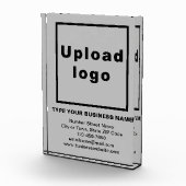 灰色のポートレート長方形のビジネスブランド フォトブロック (右)