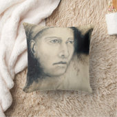 灰色のポートレート#2の枕色合い クッション (ブランケット)