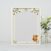 灰色のミズキの手紙紙 レターヘッド (スタンド正面)