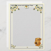 灰色のミズキの手紙紙 レターヘッド (正面/裏面)