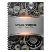 灰色のメタリック背景 ノートブック (正面)