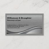 灰色のメタル背景 |つや消しシンプルテクスチャ 名刺 (裏面)